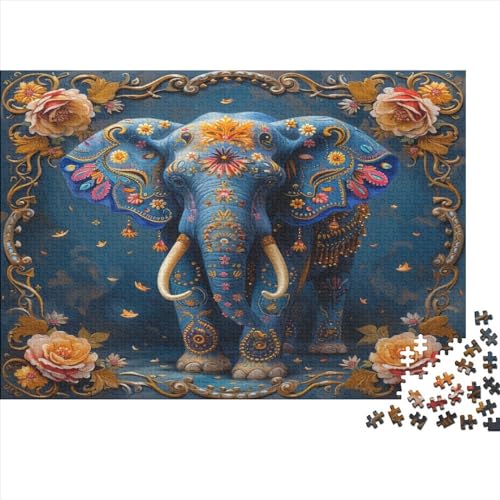 Elefant 1000 Teile Puzzle Für Erwachsene, Hochwertige Recycelbare MateriAußerirdische Und Druck Puzzlespiel, Familienspiel, Geschenk Für Liebhaber Oder Freunde Puzzel 1000pcs (75x50cm) von GZCVBDYUY