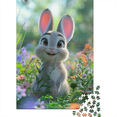 Kaninchen Puzzle 1000 Teile,Puzzle Für Erwachsene, Impossible Puzzle, GesKükenlichkeitsspiel Für Die Ganze Familie,Puzzle Legespiel- Erwachsenenpuzzle Puzzel 1000pcs (75x50cm) von GZCVBDYUY