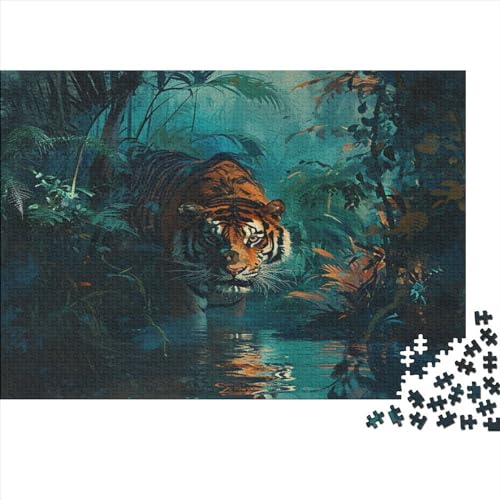 Tiger Puzzle 1000 Teile Puzzle Für Erwachsene Und Kinder Ab 14 Jahren Puzzel 1000pcs (75x50cm) von GZCVBDYUY