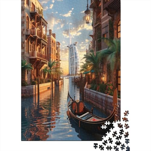 Venice Water Stadt Puzzle 1000 Teile Puzzle Erwachsene Schwieriges Schwer Puzzle Für Erwachsene Und Kinder Ab 14 Jahren Puzzel 1000pcs (75x50cm) von GZCVBDYUY