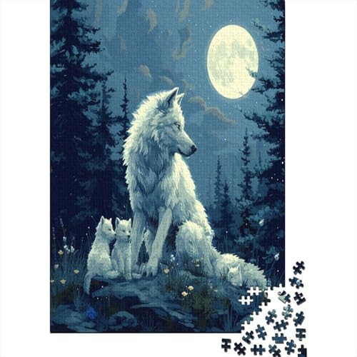 Wolf Puzzlespiel 1000 Teile Erwachsene -Puzzle 1000 Stück Spiel Puzzles Für Erwachsene Kinder Puzzle Erwachsenen Puzzlespiel Puzzel 1000pcs (75x50cm) von GZCVBDYUY