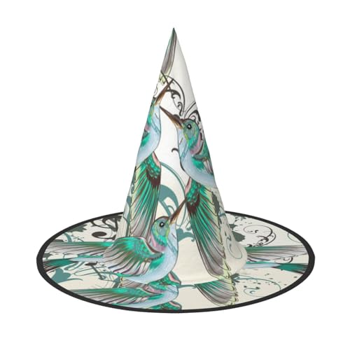 GZHYHAKAN Blaugrüne Vögel mit Musiknoten-Druck, Halloween-Hut für Partys, Karneval und Rollenspiele – leicht, bequem GZHYHAKAN Blaugrüne Vögel mit Musiknoten-Druck, Halloween-Hut für Partys, Karneval und Rollenspiele – leicht, bequem von GZHYHAKAN
