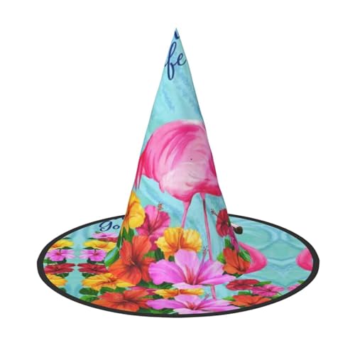 GZHYHAKAN Flamingo-Blumen-Druck, Halloween-Hut für Partys, Karneval und Rollenspiele - leicht, bequem GZHYHAKAN Flamingo-Blumen-Druck, Halloween-Hut für Partys, Karneval und Rollenspiele - leicht, bequem von GZHYHAKAN