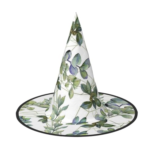 GZHYHAKAN Grüne Eukalyptusblätter Druck Halloween Hut für Partys, Karneval und Rollenspiele - leicht, bequem GZHYHAKAN Grüne Eukalyptusblätter Druck Halloween Hut für Partys, Karneval und Rollenspiele - leicht, bequem von GZHYHAKAN