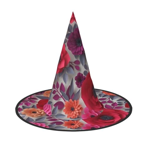 GZHYHAKAN Roter rosa Blumendruck Halloween Hut für Partys, Karneval und Rollenspiele - leicht, bequem GZHYHAKAN Roter rosa Blumendruck Halloween Hut für Partys, Karneval und Rollenspiele - leicht, bequem von GZHYHAKAN