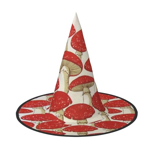 GZHYHAKAN Roter weißer Pilzdruck Halloween Hut für Partys, Karneval und Rollenspiele - leicht, bequem GZHYHAKAN Roter weißer Pilzdruck Halloween Hut für Partys, Karneval und Rollenspiele - leicht, bequem von GZHYHAKAN