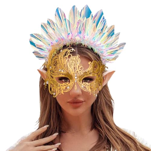 GZSRTT Cat Damen Maske Karneval,Halbgesichtsmaske Maske Maskenball Männer Karneval Kostüm Damen Maske Maske Augen Kostüm Oblique Unique Maske White Mask Karneval Maske Schwarz,Maske Venezianisch Männe von GZSRTT