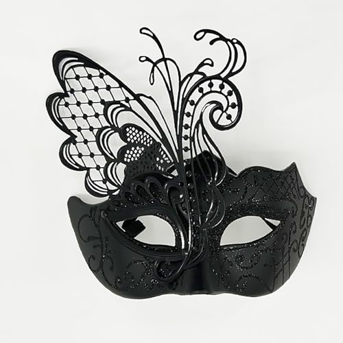 GZSRTT Karneval Maske Damen Maske,Venedig Maskenball Kleid Und Kostüme Maskerade Maskenball Herren Maske Maske Gesicht Kostüm Phantom Der Oper Maske Venezianische Masken Weiß Schwarze Maske Karneval M von GZSRTT