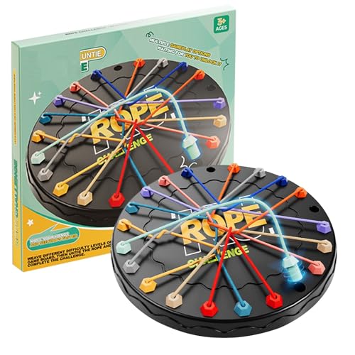 Knots Seil-Entwirrungsspiel, Twisted Rope Puzzle-Spiel, Rope Knots Untangle Stack Puzzle Sorting Brettspiel, Knotenseil Strategie Spiele, Rope Untandling Game Spielzeug für Kinder Erwachsene (A) von GZWY