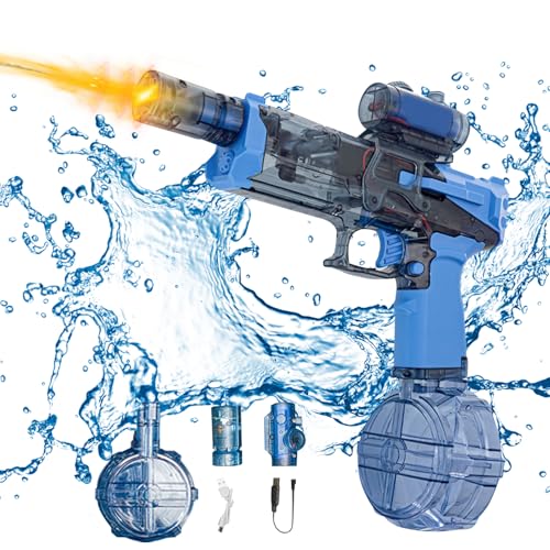 Ultimate Battle Blaster Elektrische Wasserpistole Automatische Wasserpistole Elektrisch mit Interaktiver Beleuchtung, Burst Wasserspritzpistolen Water Gun Electric für Erwachsene und Kinder von GZWY