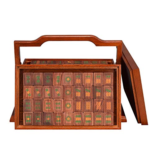 Mahjong-Set, Mahjong-Fliesen-Set, Reisebrettspiel, chinesische traditionelle Mahjong-Spiele, tragbare Größe und geringes Gewicht von GaRcan