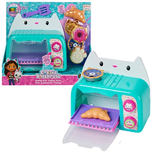 Gabby‘s Dollhouse, Cakey’s Ofen, Rollenspiel Küchenspielzeug mit Licht- und Geräuscheffekten, Zubehörteile für Spielzeugküchen und Spielzeuglebensmittel, geeignet für Kinder ab 3 Jahren von Gabby's Dollhouse