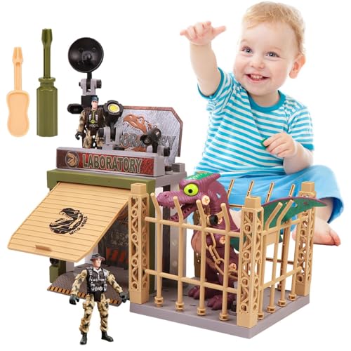 Gacqpli Dinosaurier-Montagespielzeug, Dinosaurier-Spielzeug für Kinder, Realistische Dinosaurierfiguren, Interaktive STEM-BAU-Dinosaurier-Sets für 3–7 und Mädchen von Gacqpli