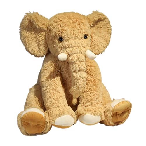 Gacqpli Elefanten-Plüschtier - 45cm Kinder Elefant Plüsch Puppe, Sitzend Kuschelige Plüschelefant, Weiche Und Gemütliche Puppe, Schlafender Begleiter von Gacqpli