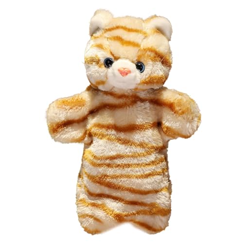 Gacqpli Handpuppe Katze,Handpuppen für Kinder | Weiche Tierpuppen Handpuppe zum Geschichtenerzählen,Tierisches Plüschtier, fantasievolles pädagogisches Spielzeug für Kinder von Gacqpli