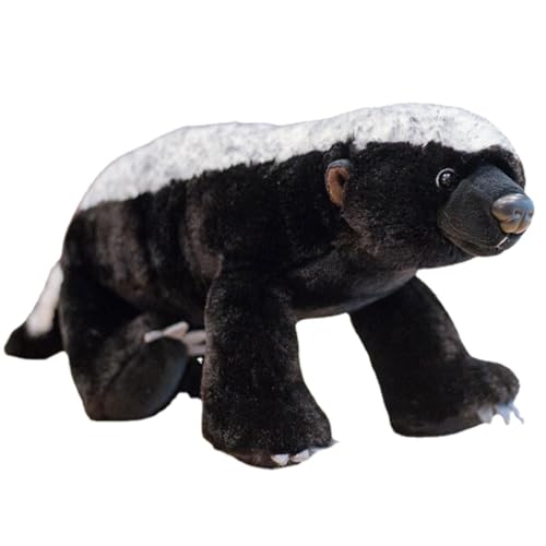 Gacqpli Honigdachs-Plüschtier - Realistisches Honigdachs-Spielzeug, Niedliche Simulation Honey Badger Plush, Einzigartiges Pädagogisches Afrikanisches Plüschtier von Gacqpli