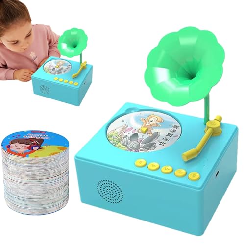 Gacqpli Kleinkind-Grammophon-Lernspielzeug, Kinder-Phonograph-Plattenspieler | Plattenspieler für Kinder | Kinder-Phonograph, Story-Musik-Player, interaktives Lernspielzeug für und Mädchen von Gacqpli