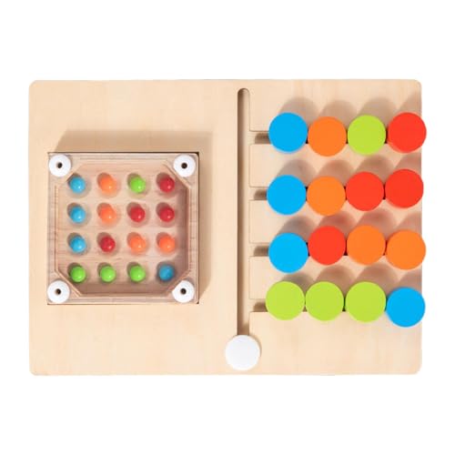 Gacqpli Schiebepuzzle aus Holz, Schiebepuzzle für Kinder | Farbform-Matching-Brettspiel für Denksportspaß - Shake Beads Handheld-Spiel Mädchen entwickeln Feinmotorik von Gacqpli