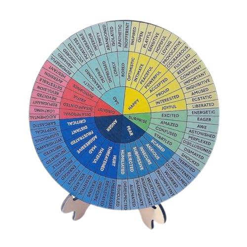 Gadpiparty 1 Set Emotion Wheel Diagramm Ornamente Office Desk Decor Office Emotionrad Schild Schreibtisch Dekorationen Emotion Rad Ornamente Emotion Rad Decors Gefühle Rad Holz Holz von Gadpiparty