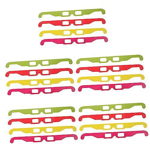 Gadpiparty 100 Stk 3d-feuerwerksbrille Neuartige Sonnenbrille 3d-filmbrille 3d-brille Aus Pappe Partybrille Lustig Pappgläser Gerahmte Brille Weihnachtsbeleuchtung Pet Kind Quadrat von Gadpiparty