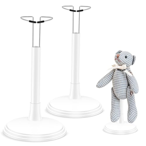 Gadpiparty 2 STK Puppenregal Verstellbare Puppe Steht Für Puppenhalterständer Jugueten Kleine Meerjungfrau Spielzeug Bär Stehen Actionfigur Puppenhalterung Weiß Einstellbar Ausstellungsstand von Gadpiparty