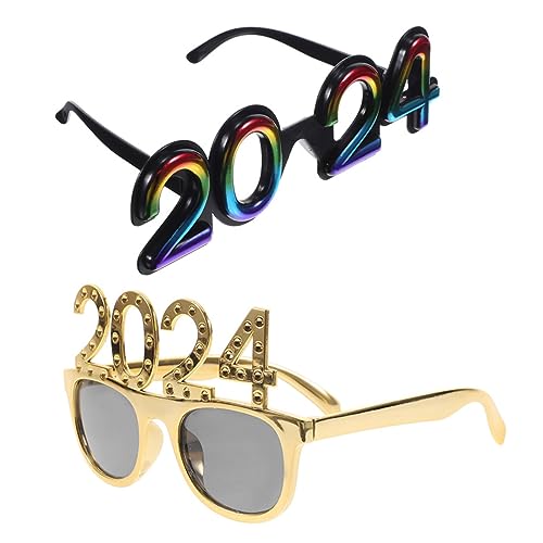 Gadpiparty 2 Stück 2024 2024 Digitale Brille Partydekorationen Für Das Neue Jahr Partyzubehör Für Das Neue Jahr 2024 Neujahrsbrille 2024 Brille Neujahr Stk Silvester Brillengestelle von Gadpiparty