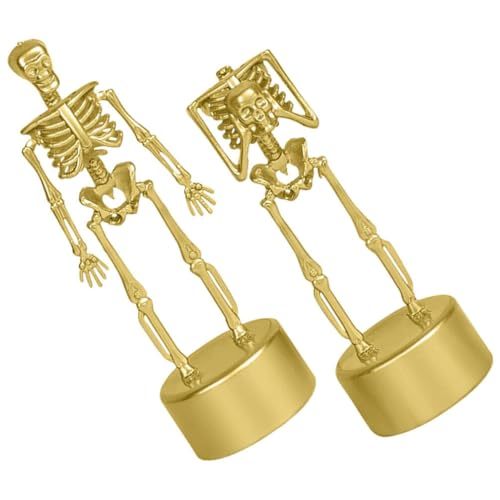 Gadpiparty 2 Stück Halloween Beste Kostüm Skelett Trophäe Kunststoff Gold Skelett Trophäen Lustige Trophäe Neuheit Halloween Trophäe Für Erwachsene Kinder Kostüm DIY Wettbewerb Spiele von Gadpiparty