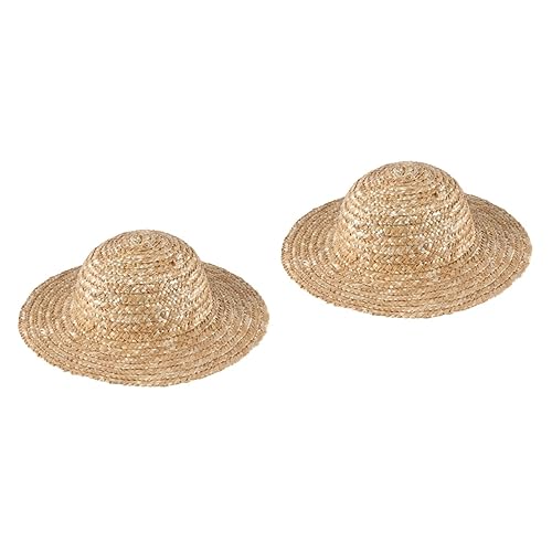 Gadpiparty 2 Stück Malerei Strohhut Kappen Kinder Basteln Packbarer Sonnenhut Puppenherstellungszubehör Mini Bastelhüte Kinder Stroh Strandhut Strohhut Zum Basteln Kinder Strand Sommer von Gadpiparty