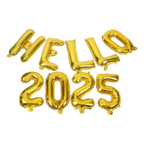 Gadpiparty 2025 Ballons 16 Zoll Hallo 2025 Ballonset Gold Frohes Neues Jahr Ballons Silvesterballons Folienzahlenballons Für Silvester Jubiläumsfeier Abschlussdekorationen Gold von Gadpiparty