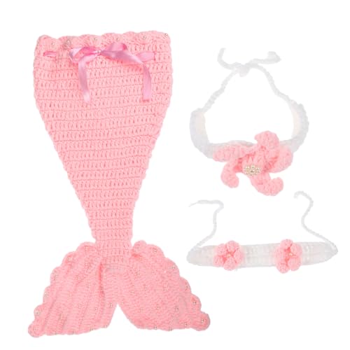 Gadpiparty 2St handgefertigte gehäkelte Babykleidung babyhose pumphosen für babys party costume Kinderkostüm Neugeborenen-Outfits Kinderkleidung Requisiten für Babyfotos Rosa von Gadpiparty