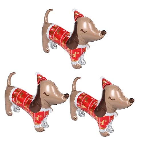 Gadpiparty 3 Stück Weihnachtsballons aus Aluminiumfolie Cartoon Hund Hunde-ballon mit Glänzendem Finish Lustige Folienballons für Weihnachts- Tierparty-dekoration Gadpiparty 3 Stück Weihnachtsballons aus Aluminiumfolie Cartoon Hund Hunde-ballon mit Glänzendem Finish Lustige Folienballons für Weihnachts- Tierparty-dekoration von Gadpiparty