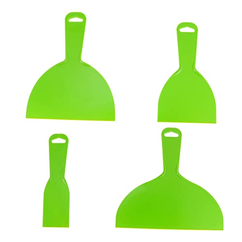 Gadpiparty 4 Stück Schaufel Schaber Schwamm Bodenreiniger Wischmop Wandgemälde Mopps spatel Rakel Scrapper Spatula Werkzeug Flexible Spachtelmesser Tapetenentferner für Fenster Plastik Green von Gadpiparty