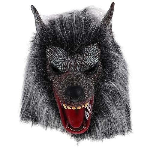 Gadpiparty Gesichtsmaske Halloween-Dekor Emulsion Gruselige Halloween-Masken Wolf-Halloween-Masken Halloween-Gruselmaske Halloween-Masken Für Erwachsene von Gadpiparty