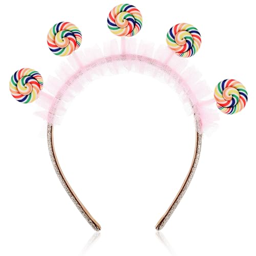 Gadpiparty Lollipop Stirnband Candy Hairband Frunny Lollipop Headwaer Prinzessin Fee Kopfschmuck Für Kinder Party Geburtstag Foto Requisiten Dekoration von Gadpiparty