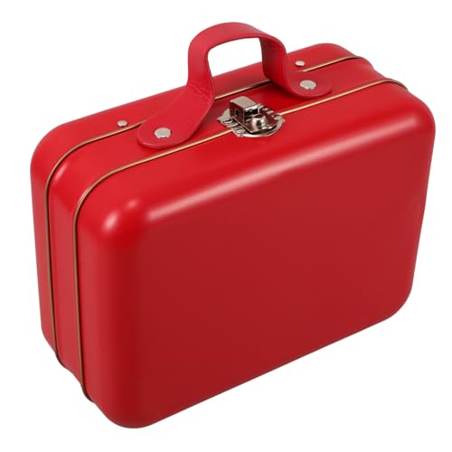 Gadpiparty Mini -Retro -Koffer -Box Mit Metallhandle Hülle Für Aufbewahrungsspielzeug Aufbewahrungsbox Koffer Koffer Kisten Dekorative Aufbewahrungsbox Vintage Koffer - Rot 7 Zoll von Gadpiparty