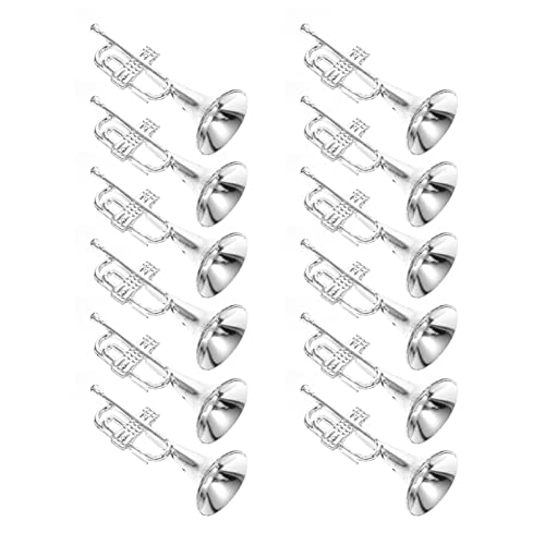 Gadpiparty Miniatur Trompete Musikinstrument Kunststoff Trompete Spielzeug Klassisch Silber Gadpiparty Miniatur Trompete Musikinstrument Kunststoff Trompete Spielzeug Klassisch Silber von Gadpiparty