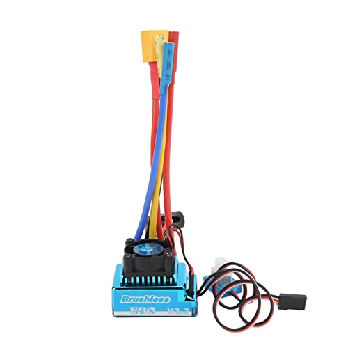 Gaeirt 120A RC Brushless ESC 1/10, programmierbares Kunststoffmaterial Ein-Klick-Einstellungen 120A Brushless ESC für 1/10 1/8 RC Car von Gaeirt