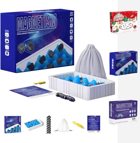 2024 New Magnetisches Schachspiel Set, Festliches Strategie-Brettspiel, Mit 20 Magnetischen Steinen, Neue Familien-Weihnachtsfeierspiel-Edition (C) von Gahwa