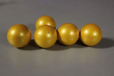 Gaide und Petersen 10 Murmeln Gelb 25mm nachträglich gefärbt, Glaskugel, Kugel aus Glas (GS22) von Gaide und Petersen