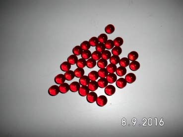Gaide und Petersen 100 Murmeln Rot poliert 10mm transparent, Glaskugel, Kugel aus Glas (GS10mmRot) von Gaide und Petersen