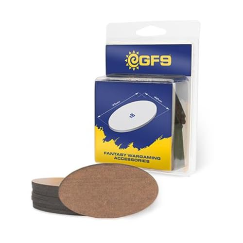 Oval MDF Bases 75mm x 42mm (8) von Gale Force Nine