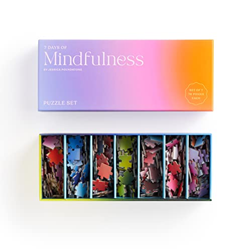 Galison 9780735377943 7 Days of Mindfulness Puzzle-Set, 7 Tage Achtsamkeit, 1 EA von Galison