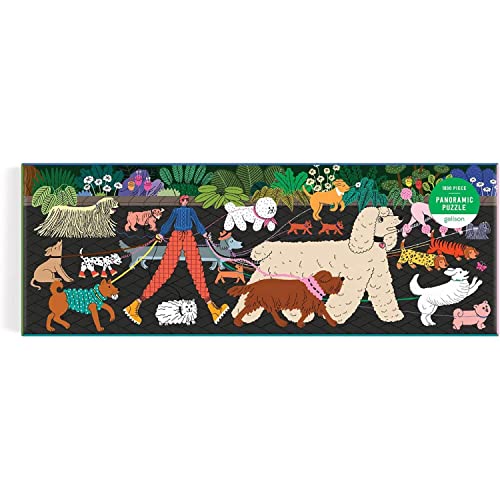 Galison 9780735369528 Dog Walk 1000 Piece Panoramic Puzzle von Galison