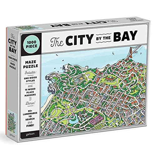 Galison 9780735372009 The City by The Bay 1000 Piece Maze Puzzle von Galison