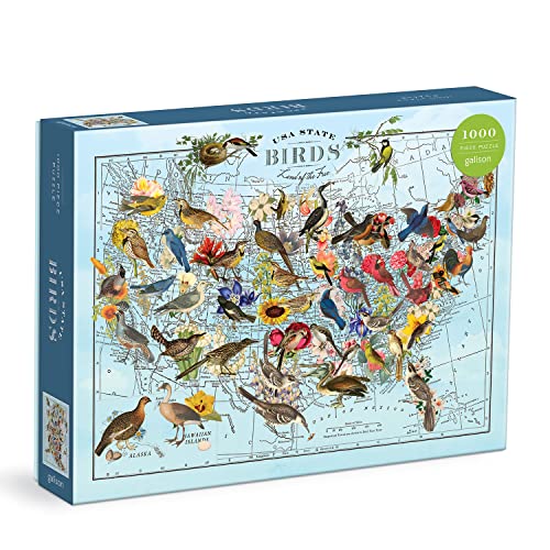 Galison 9780735372979 Wendy Gold State Birds 1000 Piece Puzzle von Galison