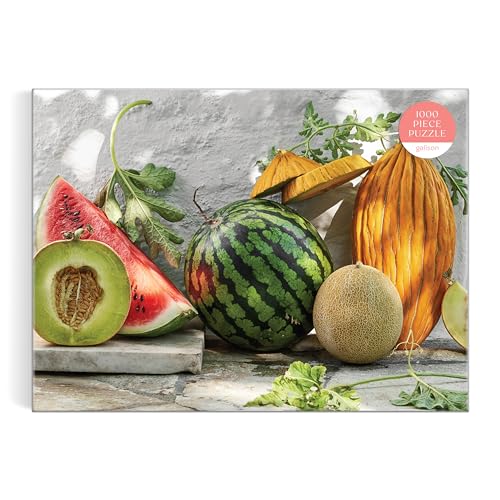 Galison 9780735379770 Melons from The Vine – 1000 Teile Puzzle mit einem mediterranen Stillleben der Sommermelonen, Mehrfarbig von Galison