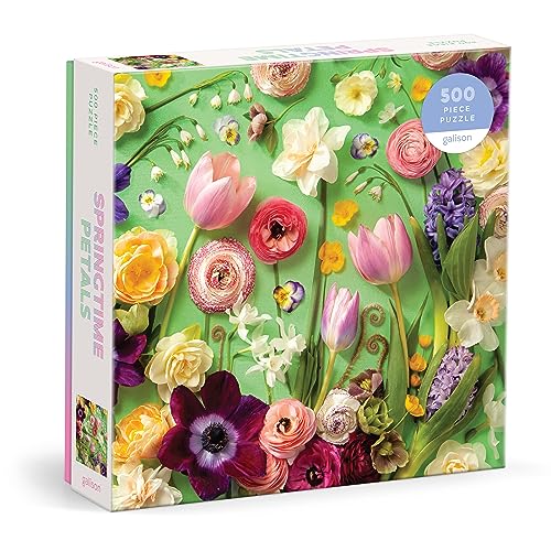 Galison 9780735381858 500 Piece Springtime Petals – 500-teiliges Puzzle mit Einer Vielzahl von Blumen, die während der Frühlingsmonate blühen von Galison