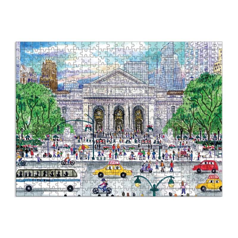 Galison Frühling in der Bibliothek ? 500-teiliges doppelseitiges Puzzle 500 Teile Puzzle Galison-37017 von Galison