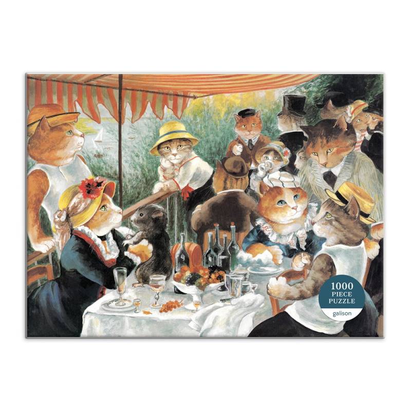 Galison Luncheon of the Boating Party Meowsterpiece - 1000 Piece Puzzle 1000 Teile Puzzle Galison-36751 von Galison