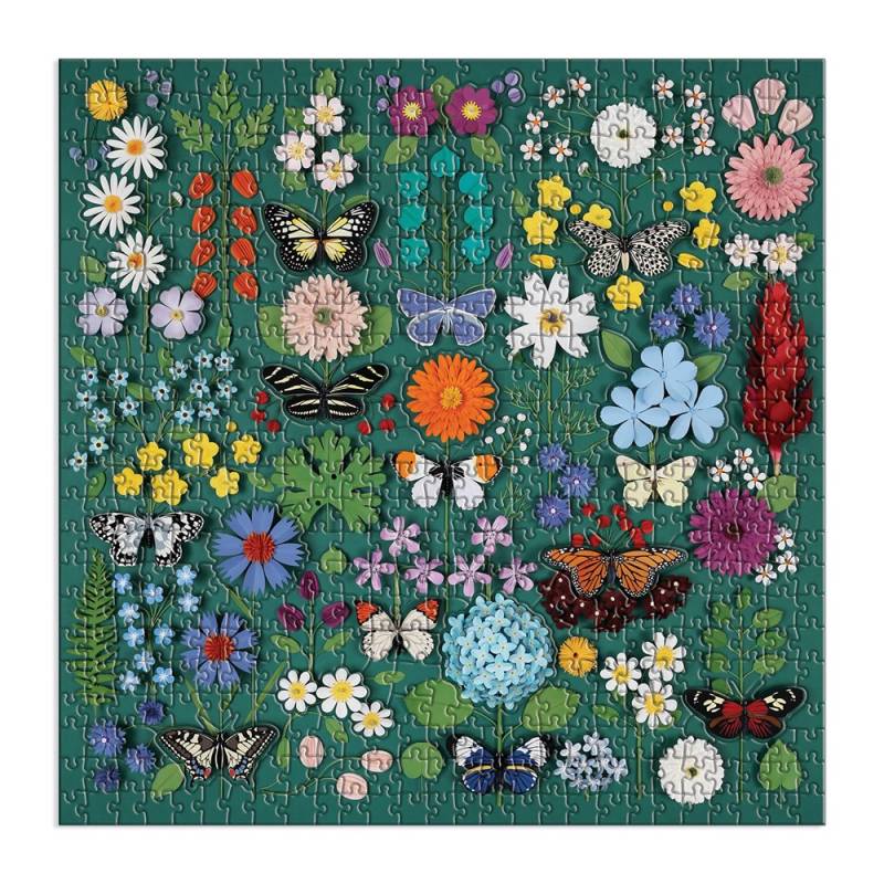 Galison Schmetterling Botanica - 500-teiliges Puzzle mit Geformten Teilen 500 Teile Puzzle Galison-36970 von Galison